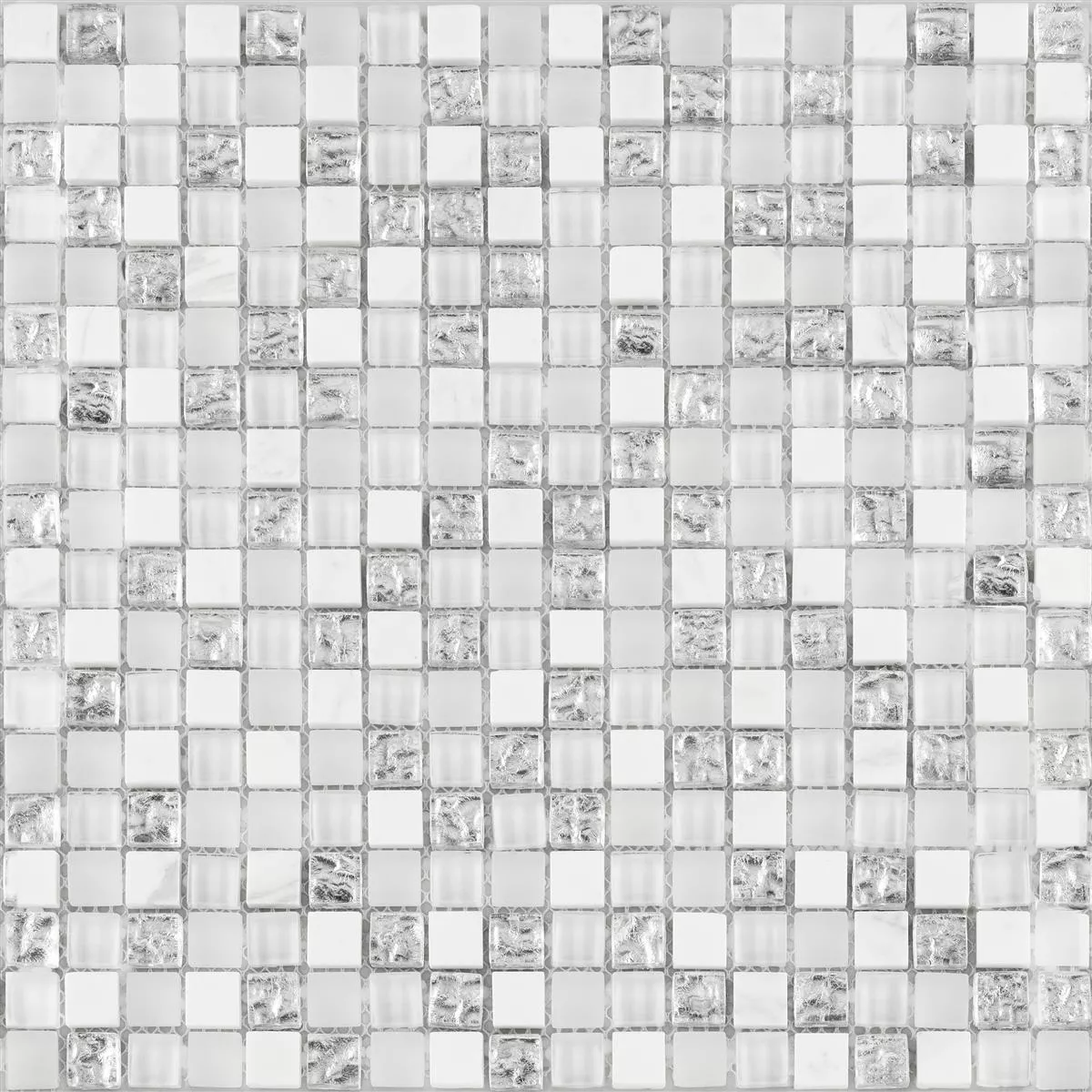 Próbka Mozaiki Szklana Płytki Lexington Szkło Mieszanka Materiałów Biały