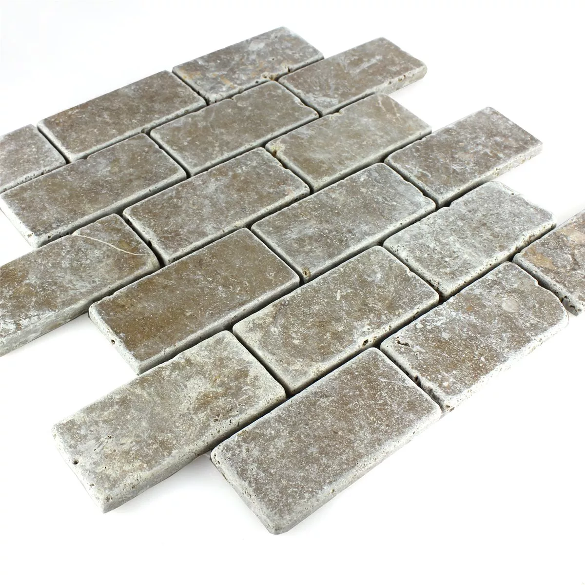 Travertin Mozaik Pločice Bugio Noce Brick