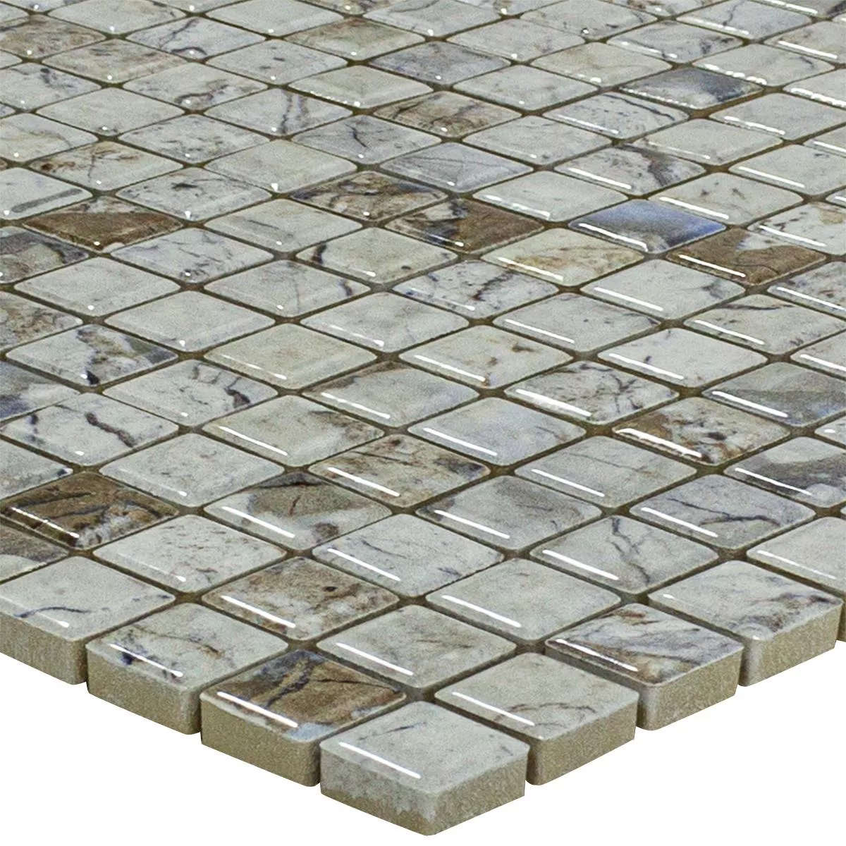 Ceramic Mosaic Tiles Elysium Marble Optic Beige 12