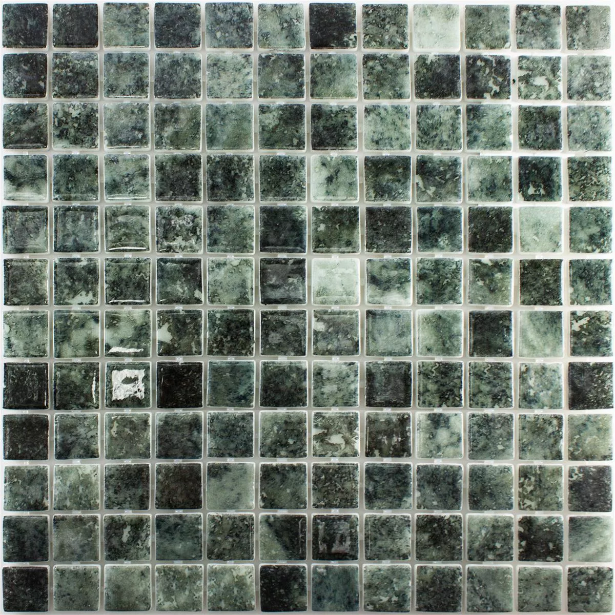 Mozaika szklana na basen Baltic Czarny 25x25mm