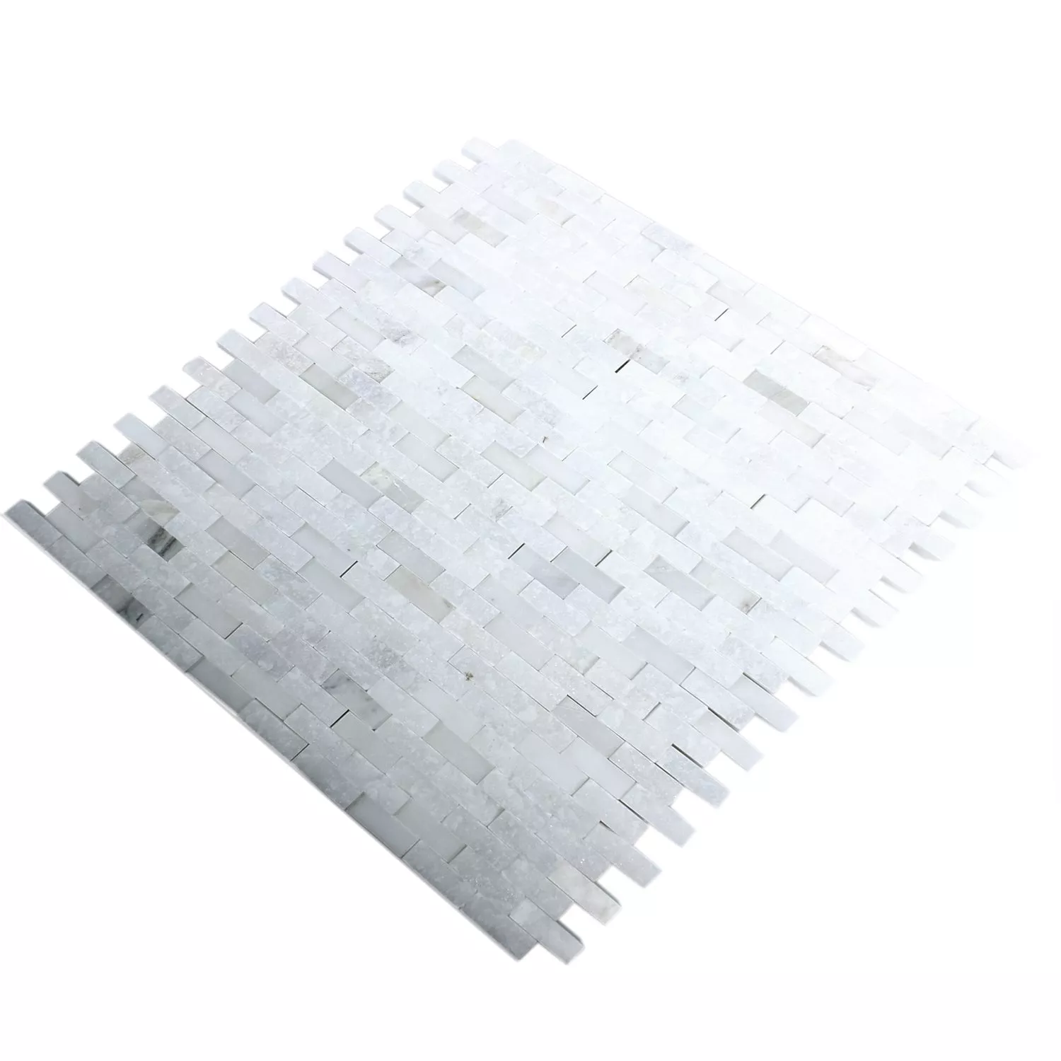 Mosaiikki Laatat Marmori Sirocco Valkoinen 3D