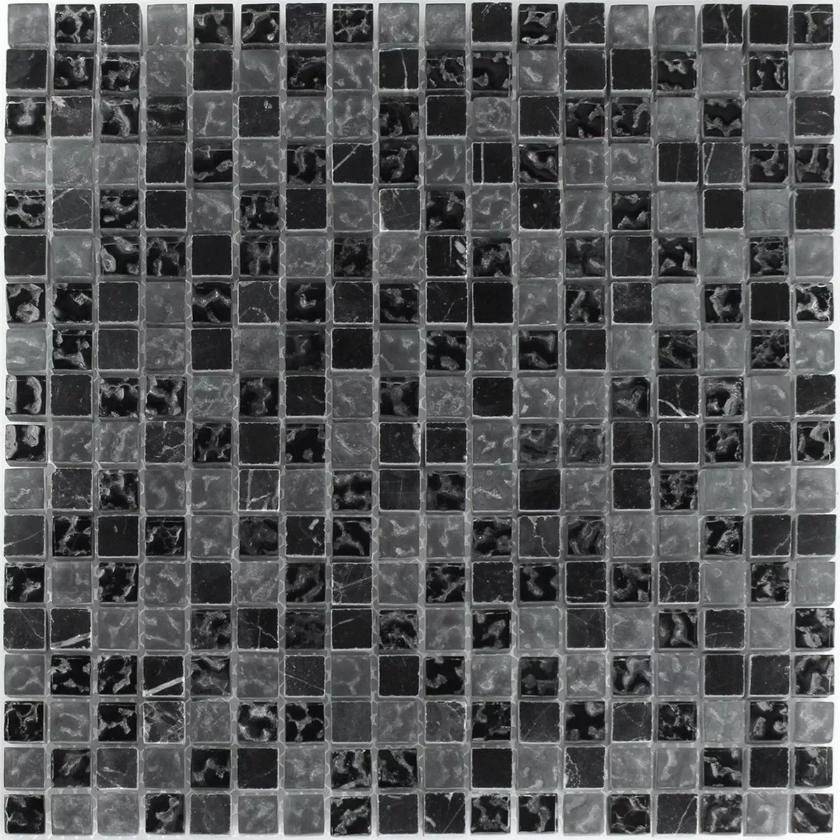 Plăci De Mozaic Sticlă Marmură Zambia Canelată 15x15x8mm