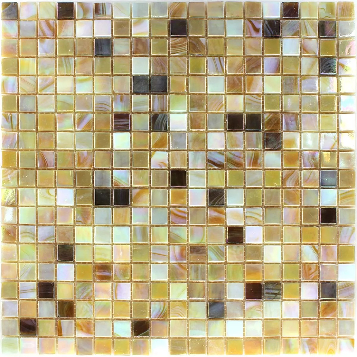 Mozaika Szklana Masa Perłowa Mix Kolory Piasku 15x15x4mm