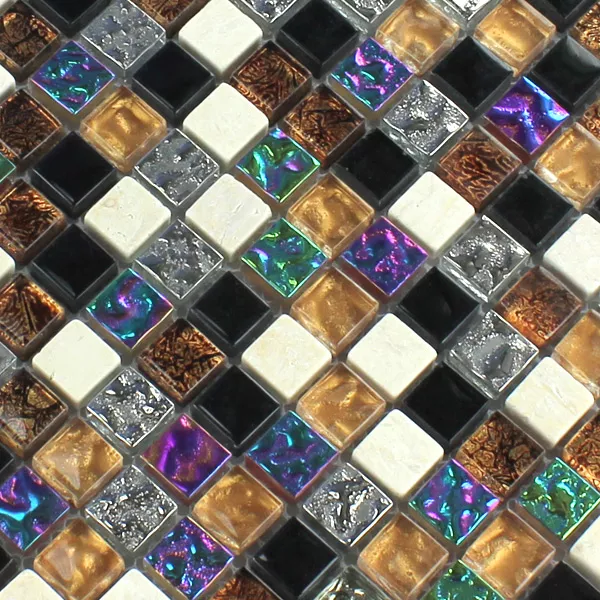Plăci De Mozaic Sticlă Piatră Naturală Festus Colorat Mix