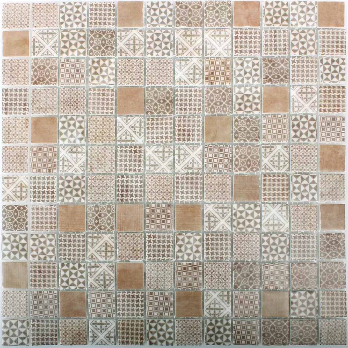Sample Glass Mosaic Tiles Malard Brown