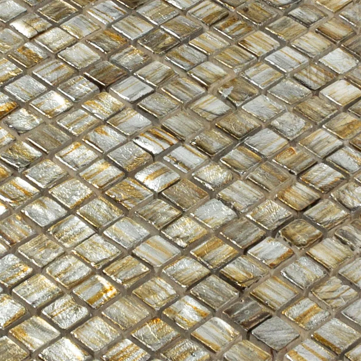 Piedra Natural Azulejos De Mosaico Honeylake Oro Plateado