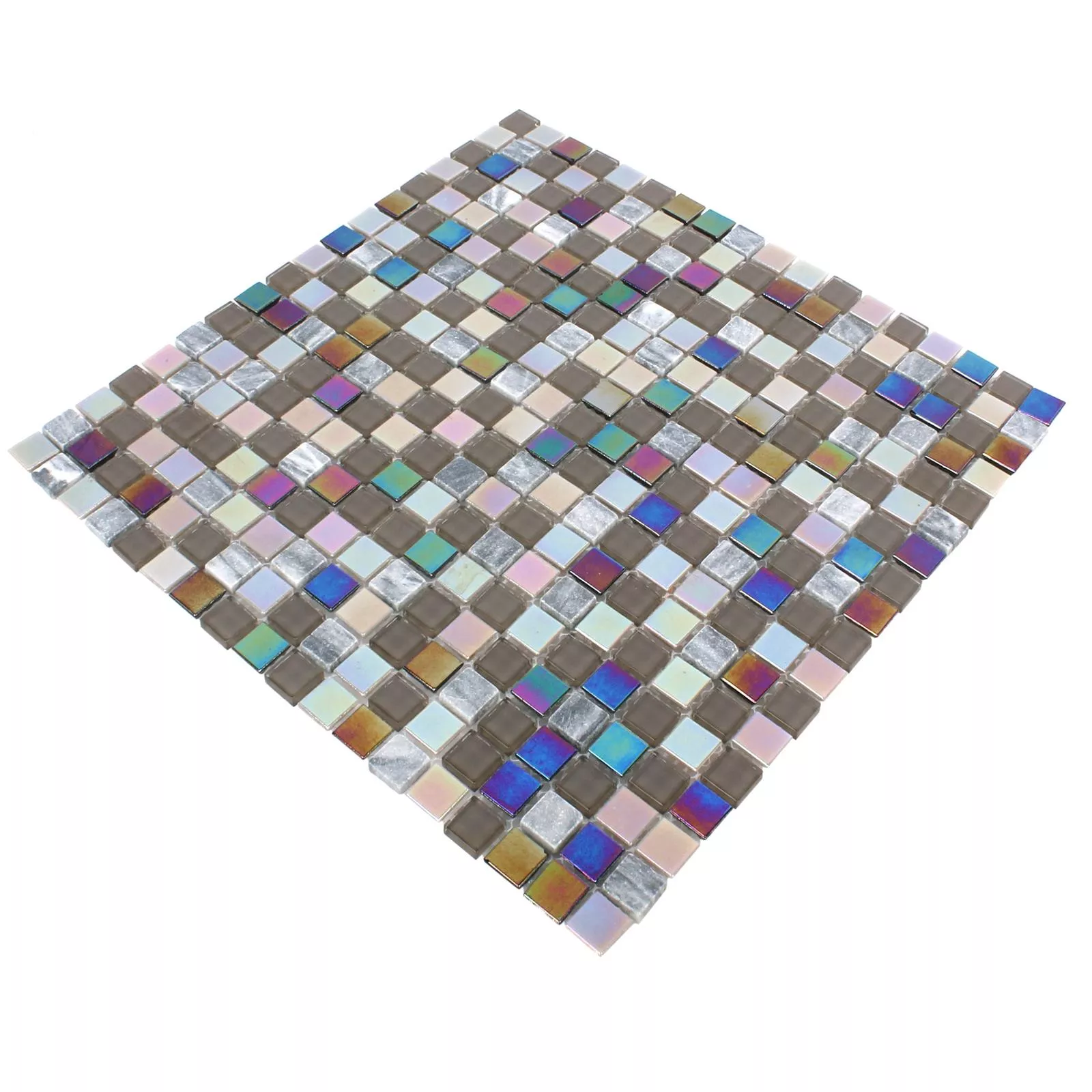 Mosaic Tiles Tallinn Marble Glass Nacre Grey Brown