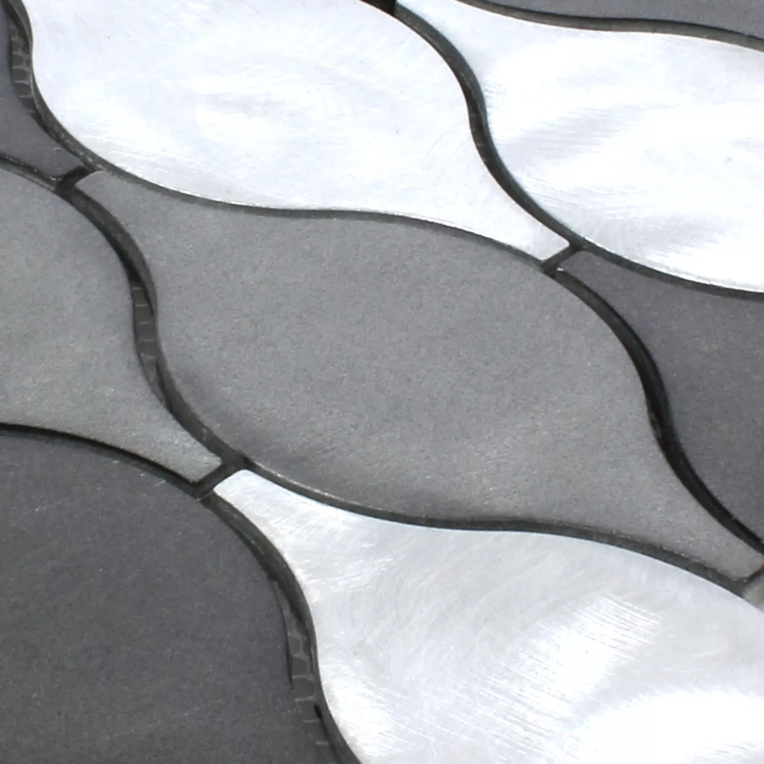 Mosaikkfliser Aluminium Beverly Svart Sølv