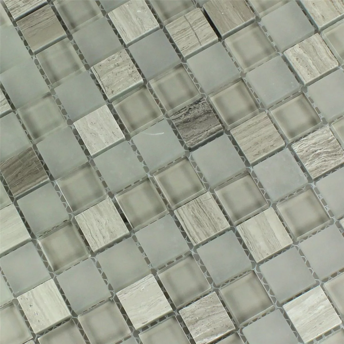 Azulejo Mosaico Vidro Mármore Burlywood 23x23x8mm
