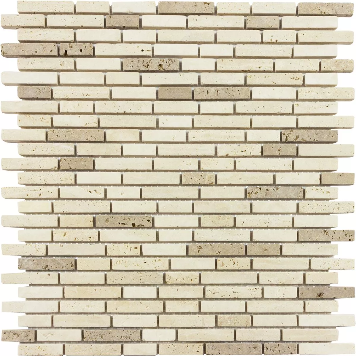 Muster von Marmor Naturstein Mosaik Fliesen Tuscania Brick Beige