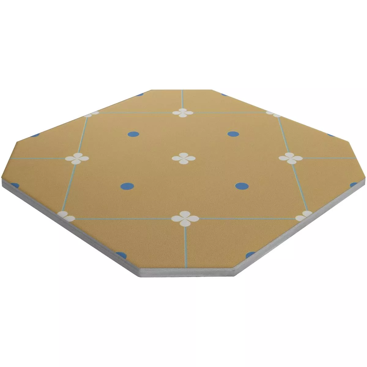 Πορσελάνινα Σκεύη Πλακάκια Genexia Decor Μπεζ Οκτάγωνο 20x20cm