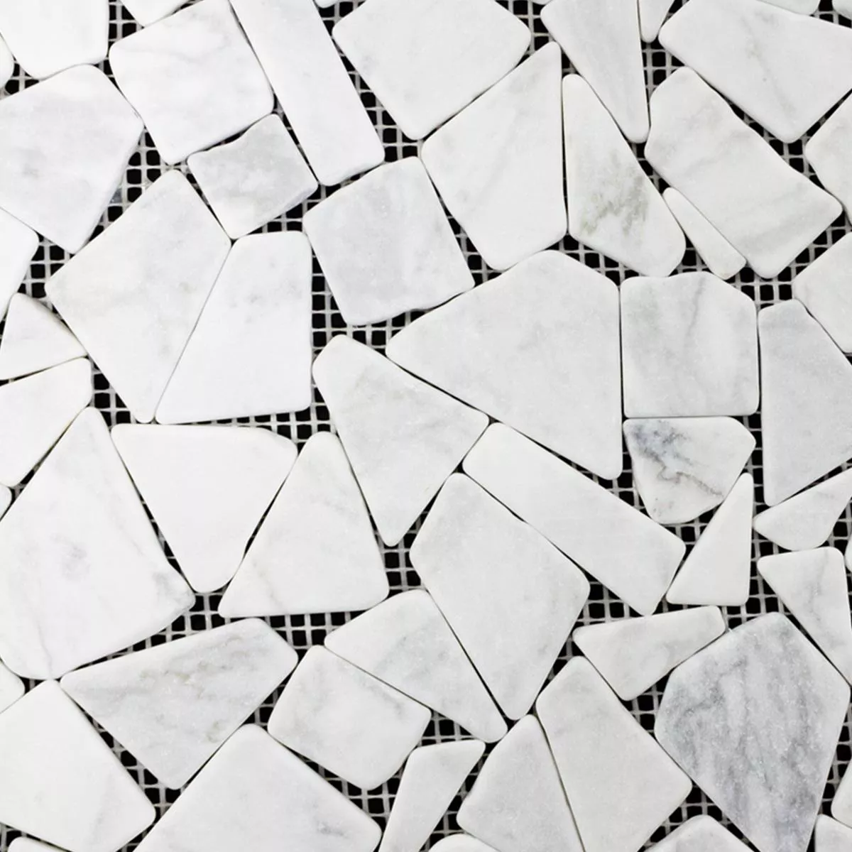 Marmor Bruch Mosaikfliesen Mareblu Carrara Weiss