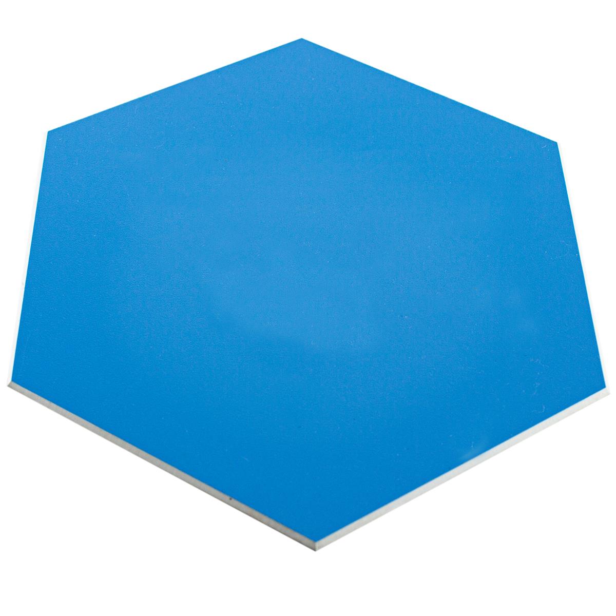 Vinyl Hexagon Wall Tile Century Self Adhesive Blue