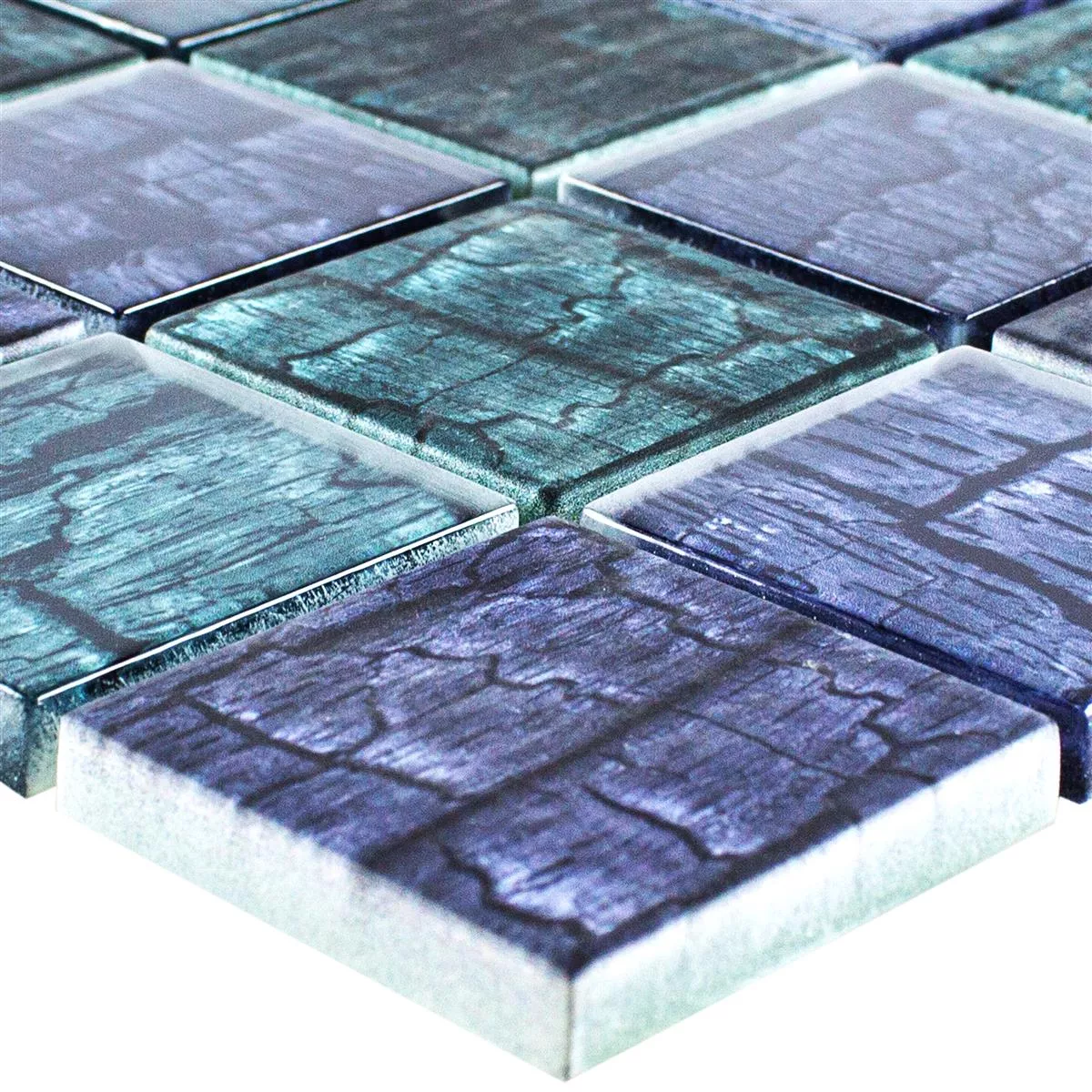 Vzorek Skleněná Mozaika Dlaždice Saraland Zelená