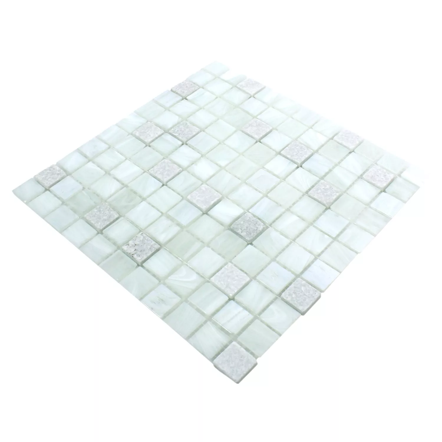Mosaico de Pedra Natural de Vidro Daily Rush Branco Cream