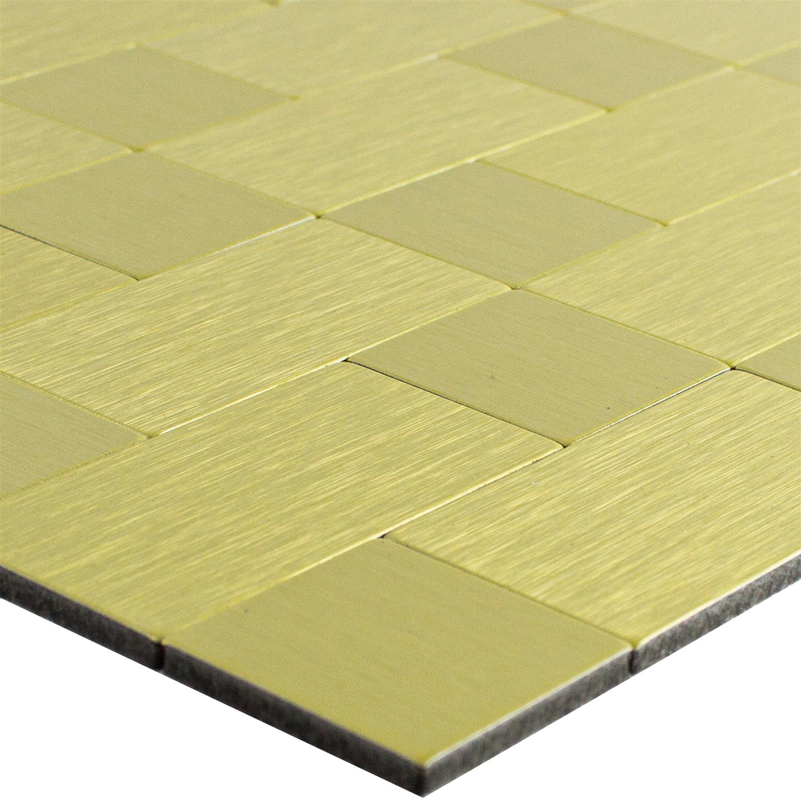 Mosaic Tiles Metal Self Adhesive Vryburg Gold Combi