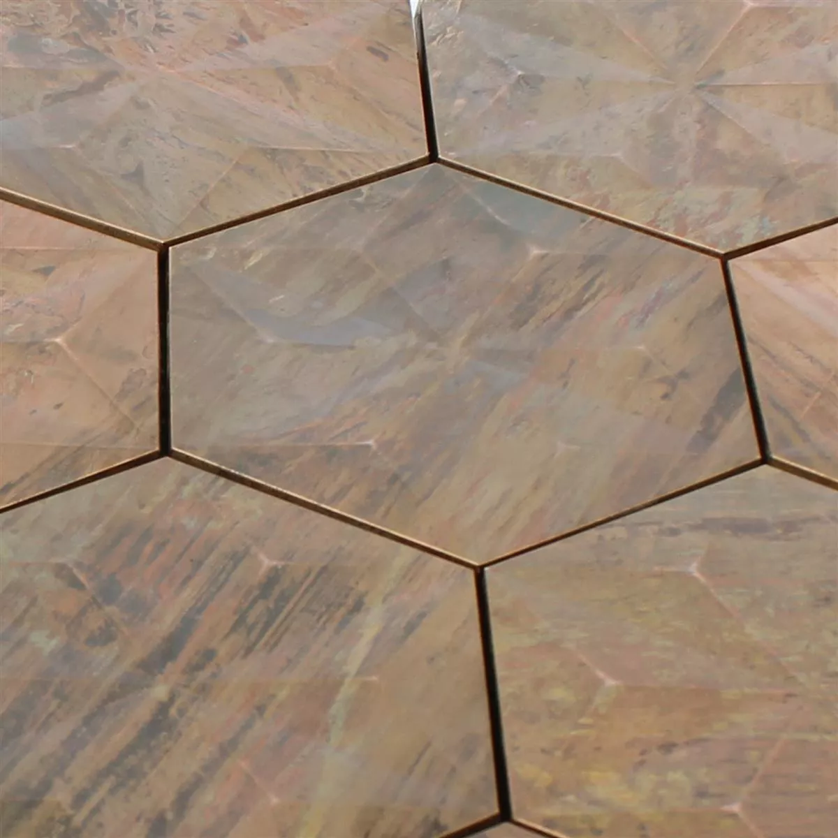 Metal Cupru Plăci De Mozaic Myron Hexagon 3D