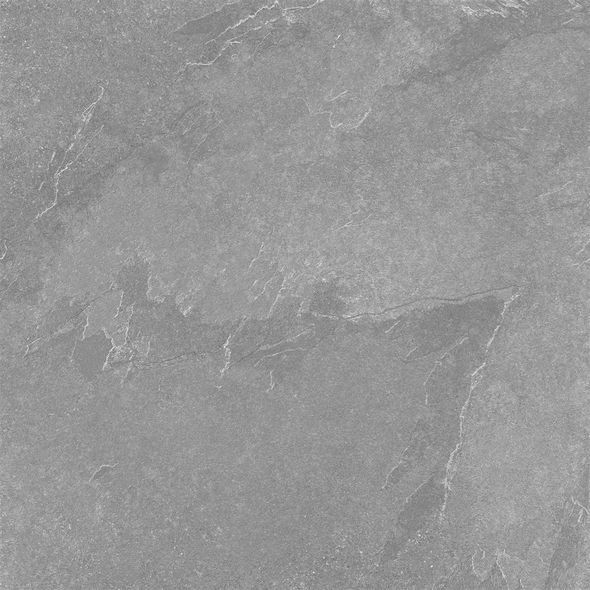 Padrão de Ladrilho Memphis Olhar de Pedra R10/B Antracite 60x60cm