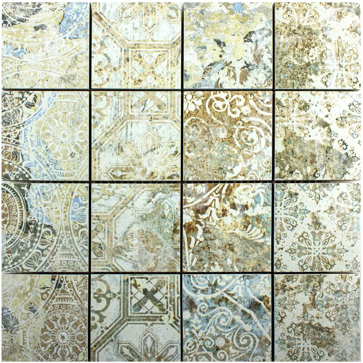 Keramički Mozaik Pločice Bellona Efekt Svjetlo Šarena 71x71mm