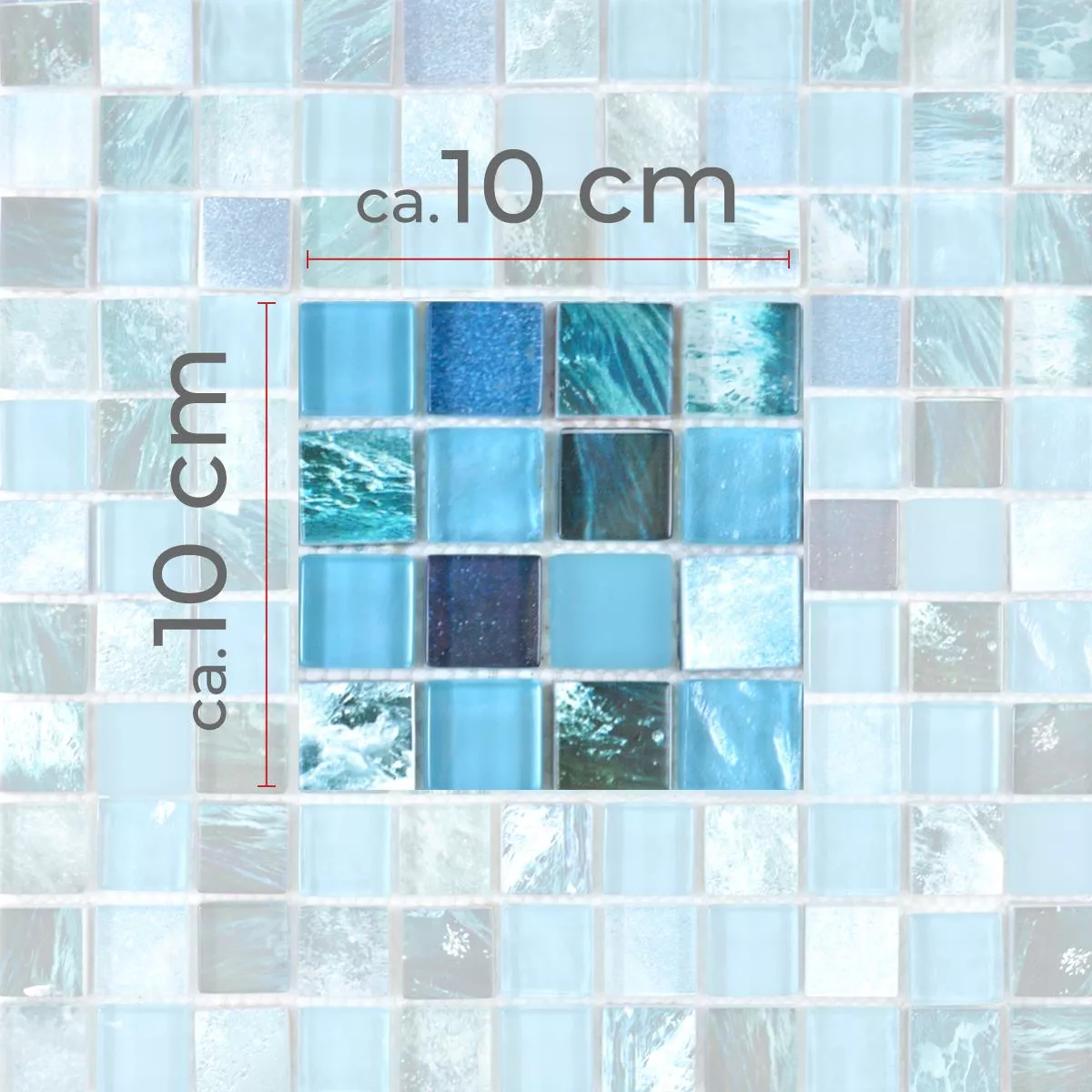 Padrão de Mosaico De Vidro Azulejos Cornelia Óptica Retrô Verde Azul