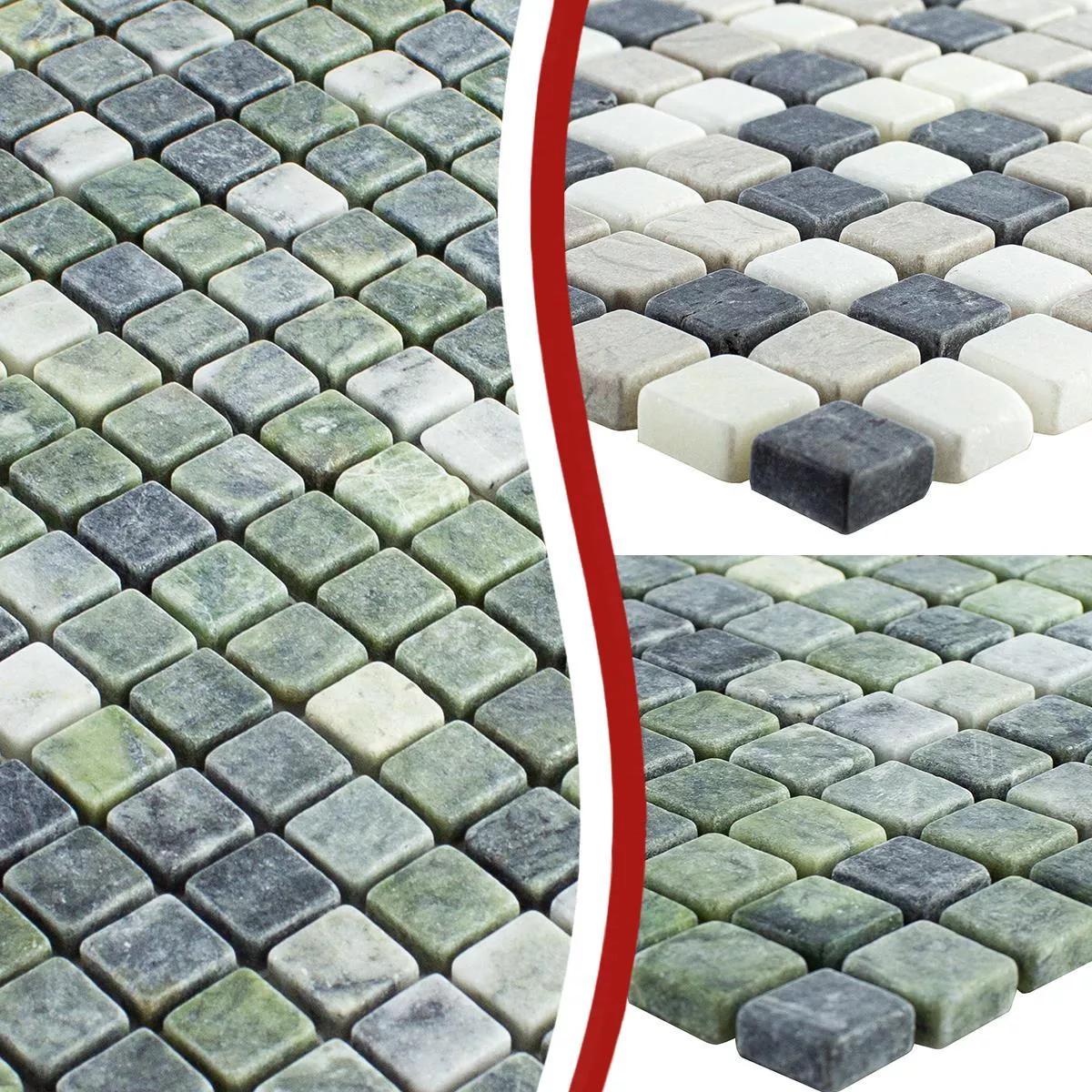 Üveggolyó Természetes Kő Mozaik Csempe Erdemol