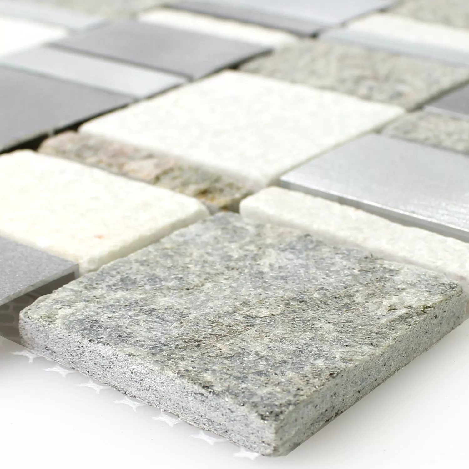 Ψηφιδωτά Πλακάκια Mέταλλο Φυσική Πέτρα Mix