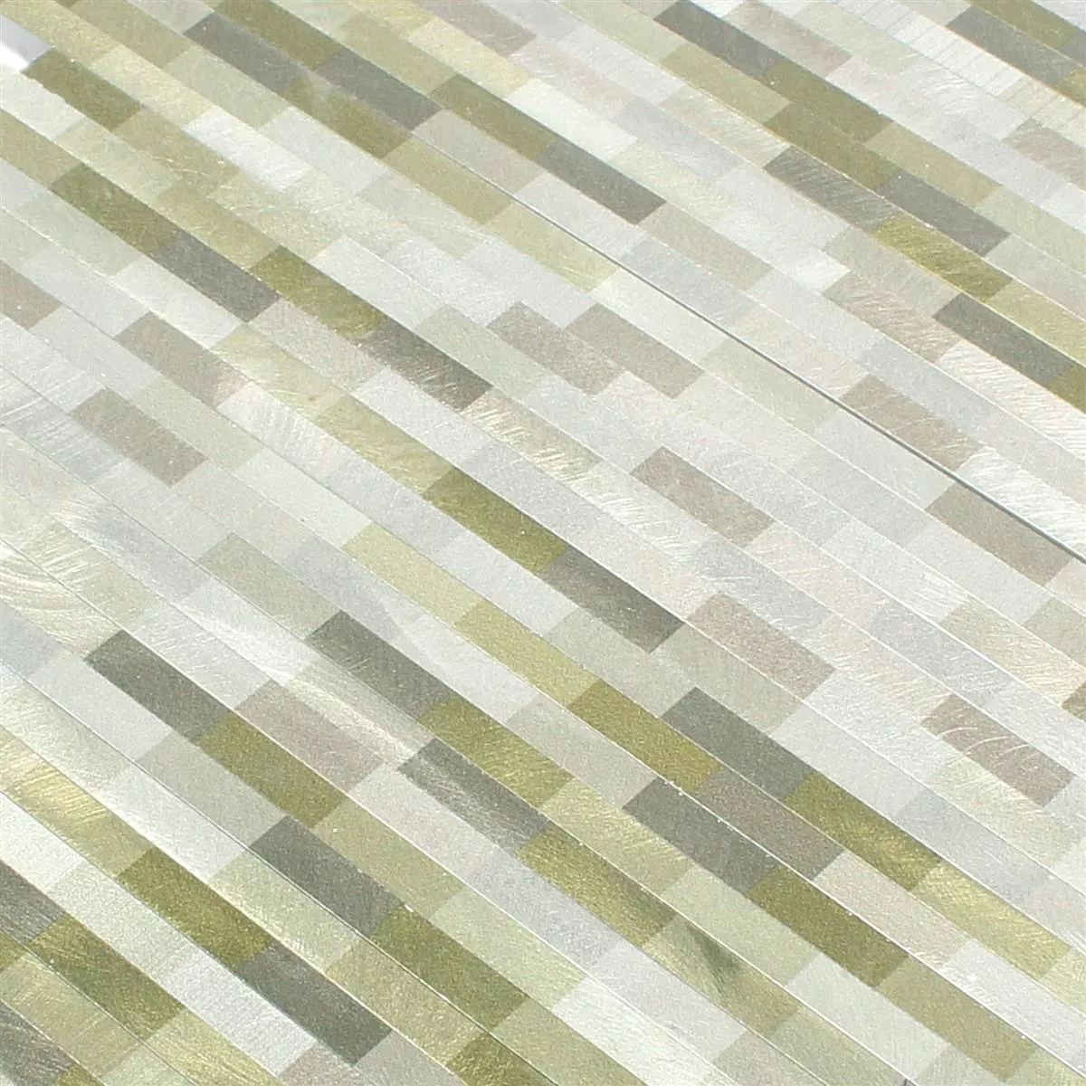 Próbka Mozaika Aluminium Wishbone Zielony Srebrny
