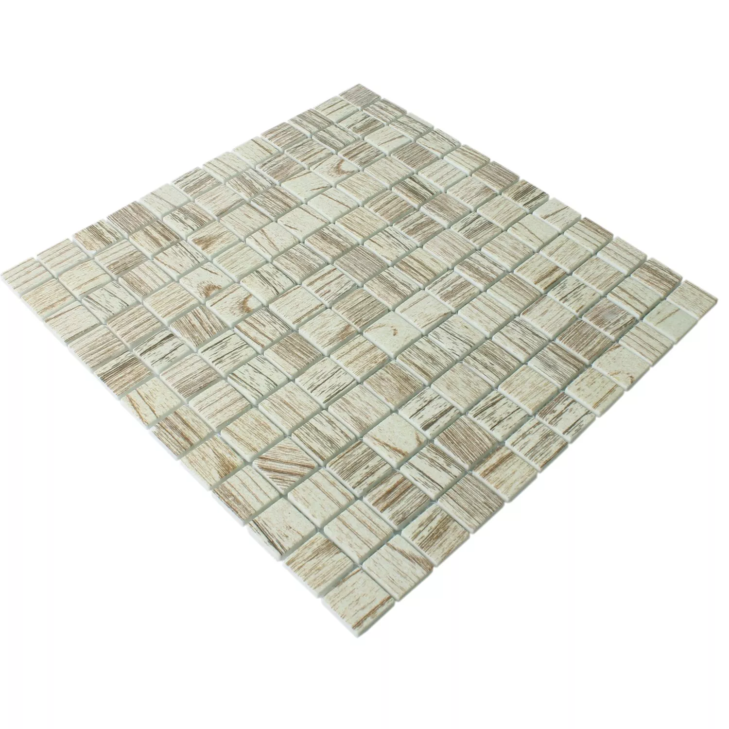 Sample Mosaic Tiles Glass Valetta Wood Structure Light Beige
