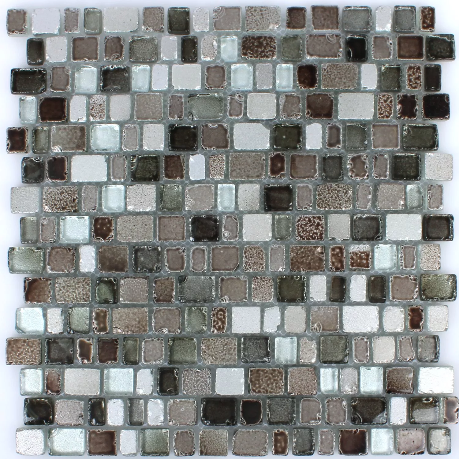 Mosaic Tiles Glass Roxy Grey Silver