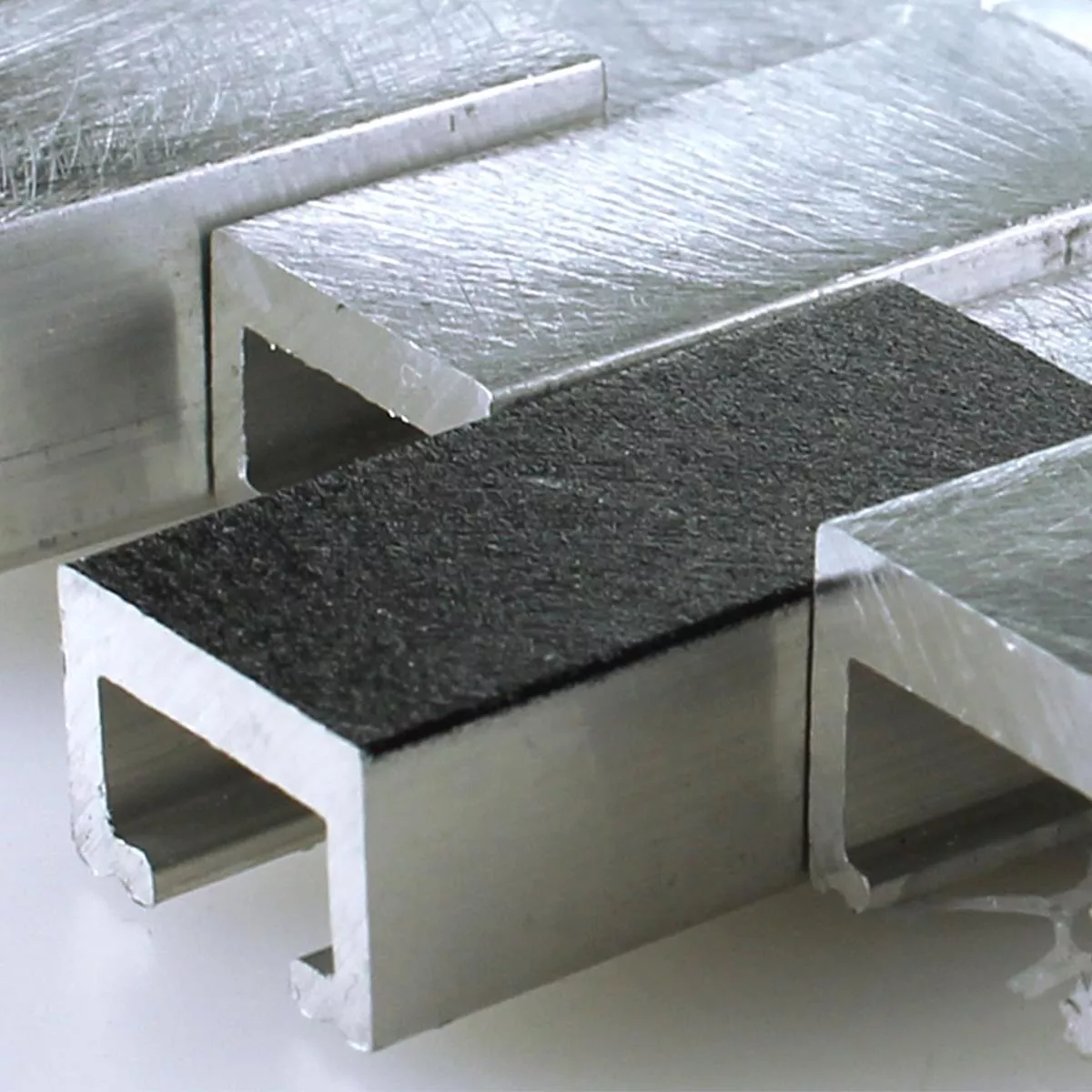 Sample Mozaïektegel Aluminium Metaal 3D Zwart Grijs