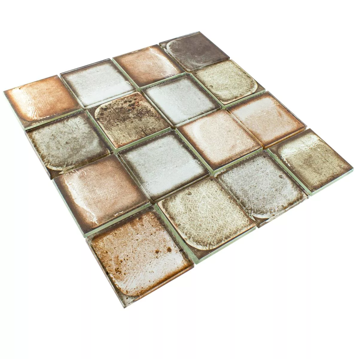 Mozaiki Szklana Płytki Cement Optyka Granada Beżowy