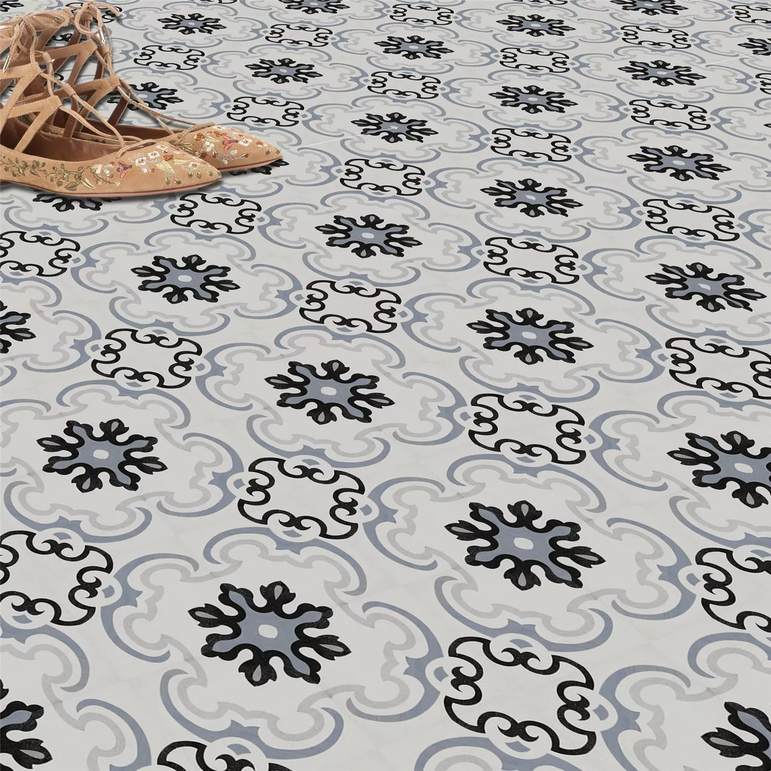 Cement Tiles Optic Floor Tiles Gotik 22,3x22,3cm