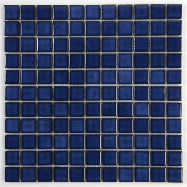 Muestra Azulejos De Mosaico Cerámica  Azul