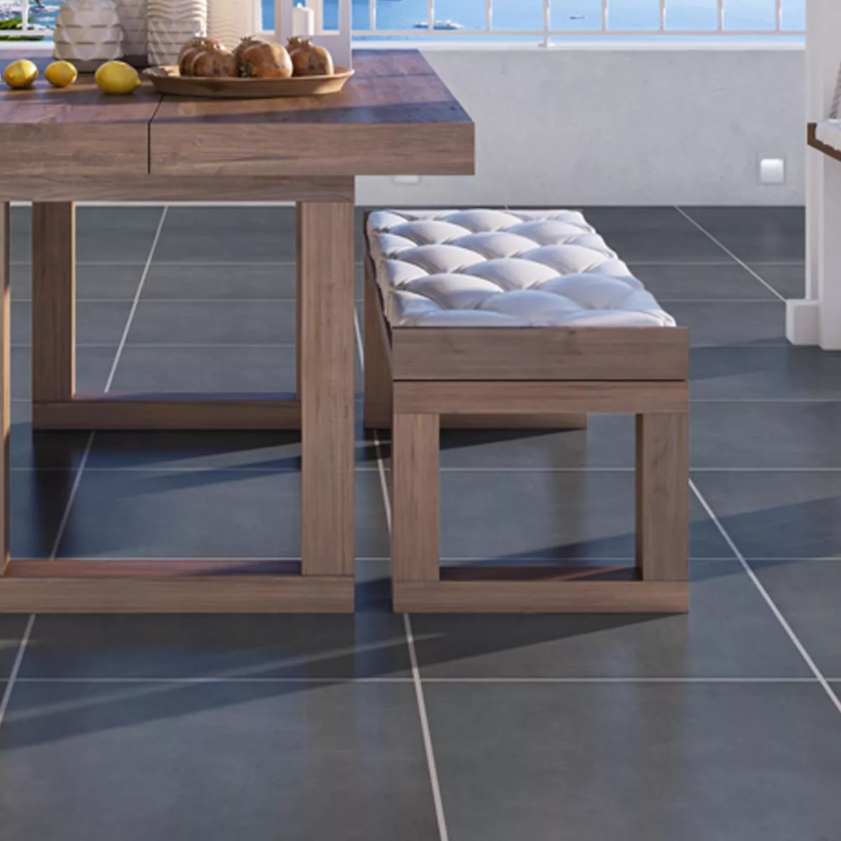 Terrace Tiles Porcelain Stoneware Hagen Grey 60x60x3cm