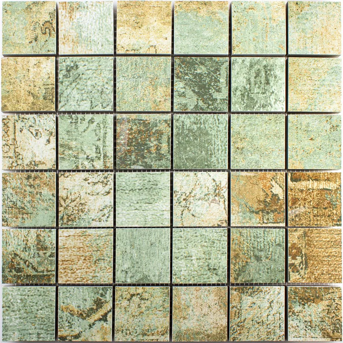 Keramisk Mosaikk Fliser Moonlight Brun Grønn 47x47mm