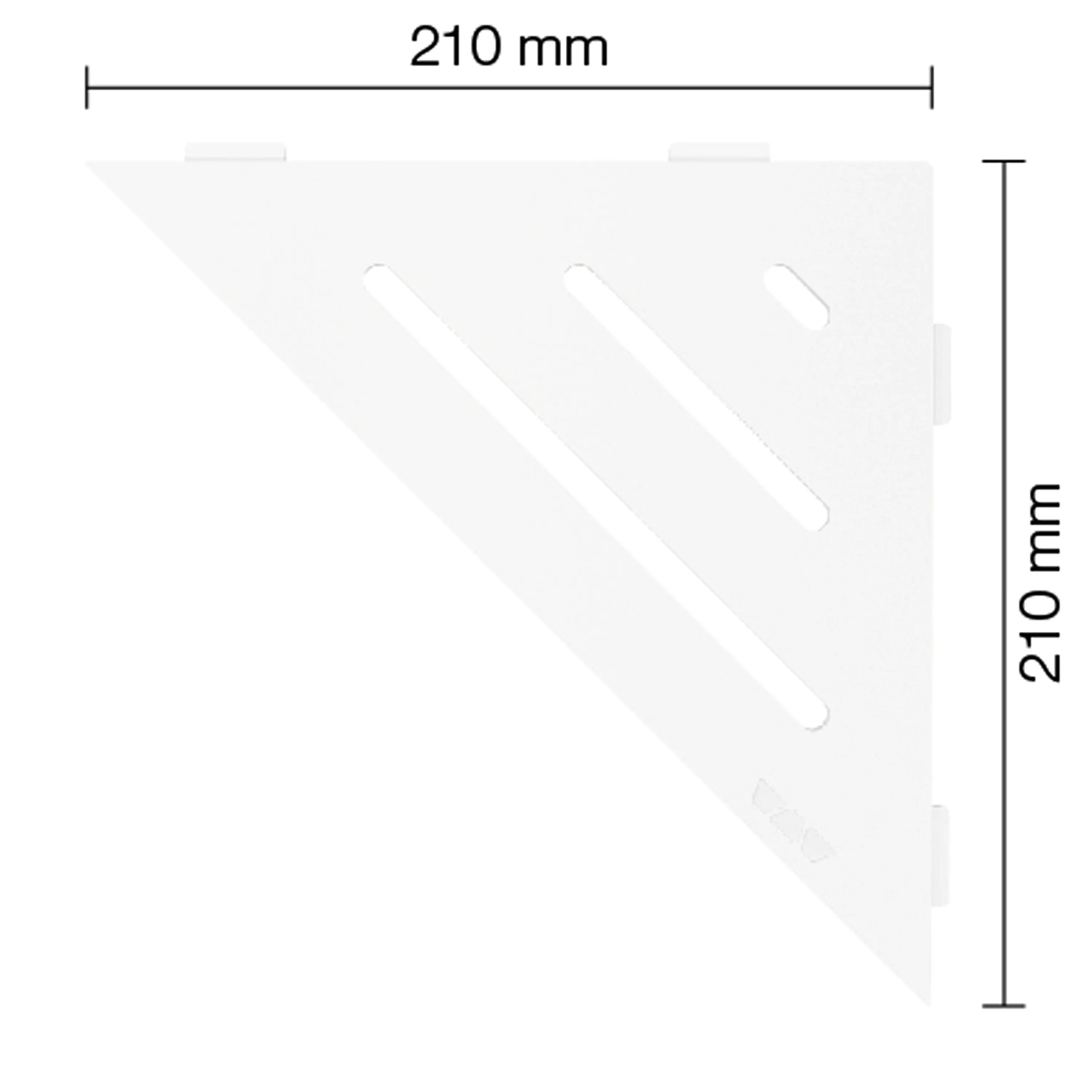 Mensola a muro Mensola per doccia Schlüter triangolo 21x21cm onda bianca