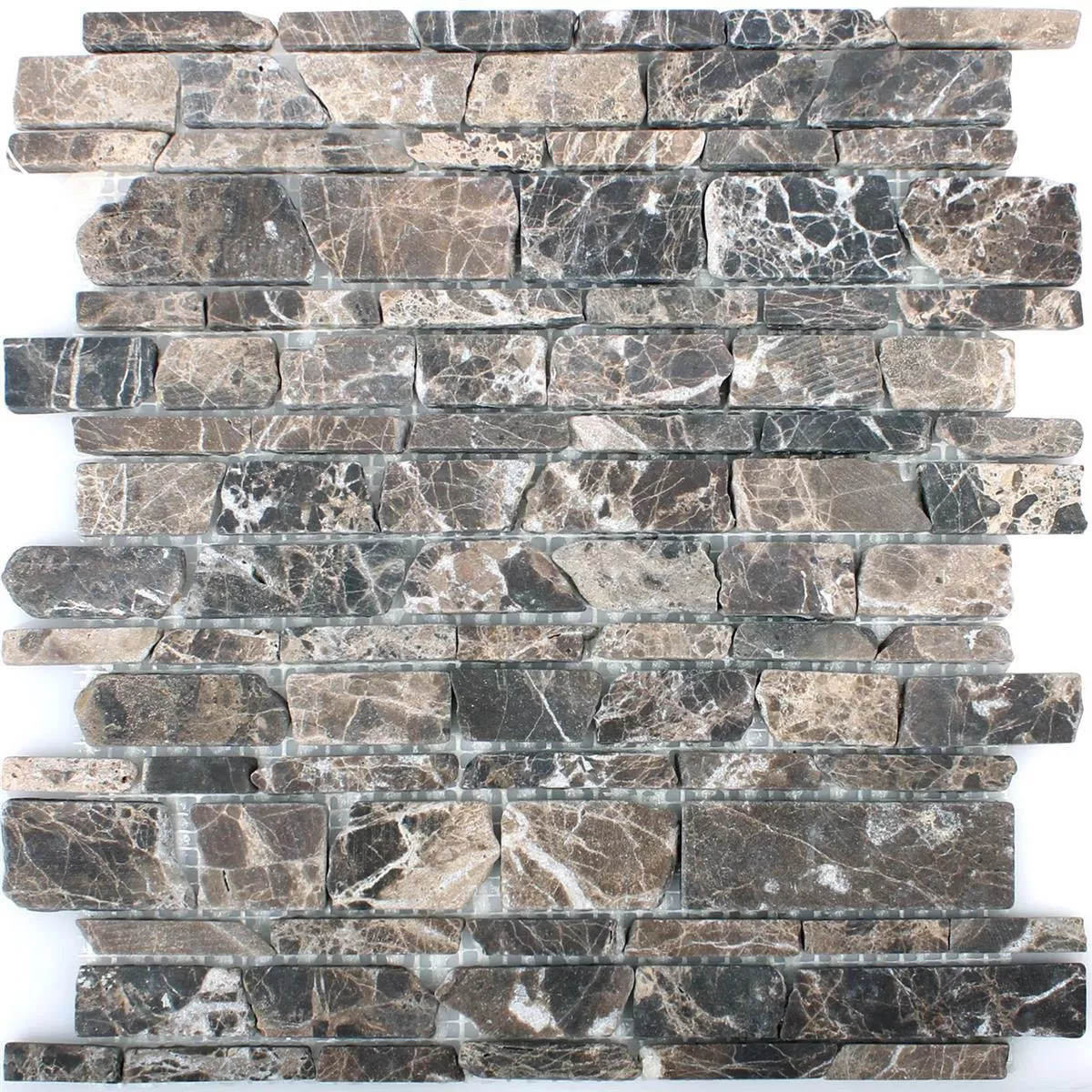 Mosaikkfliser Marmor Havel Brick Castanao