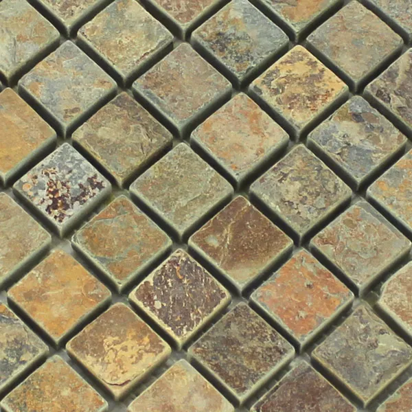 Mosaic Tiles Natural Stone Quartzite Multi Color Colored Mix