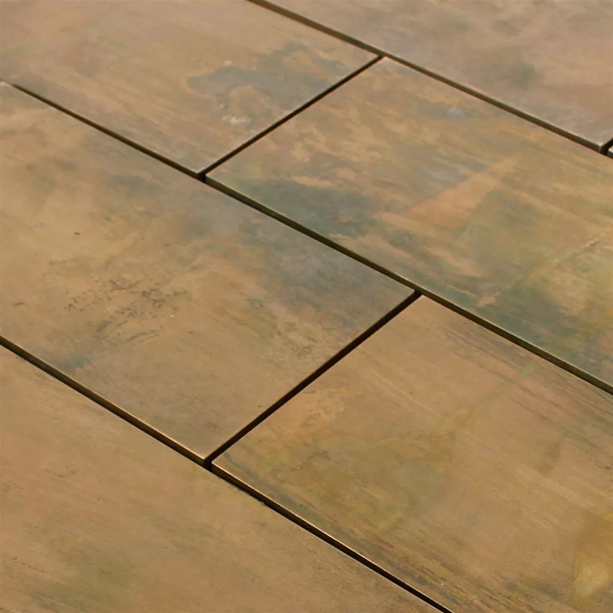 Metal Copper Mosaic Tiles Myron Rectangle