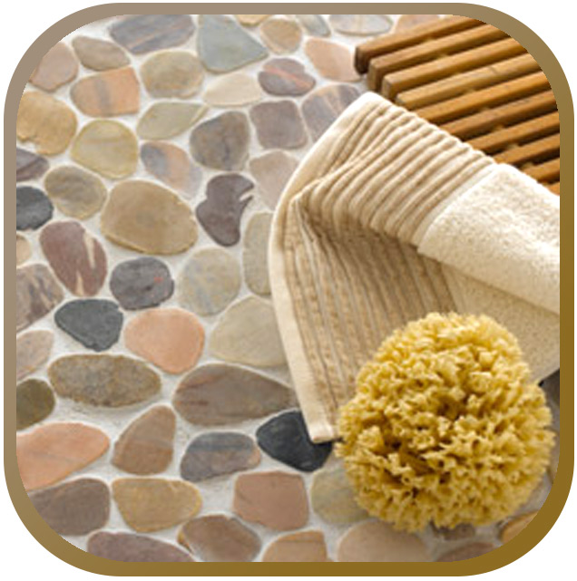 River pebbles for Mediterranean charm