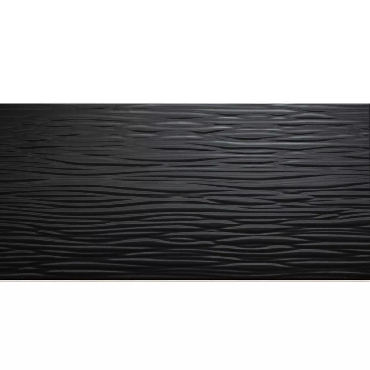 Sample Wall Tiles Norway Structured Glossy 25x50cm Black