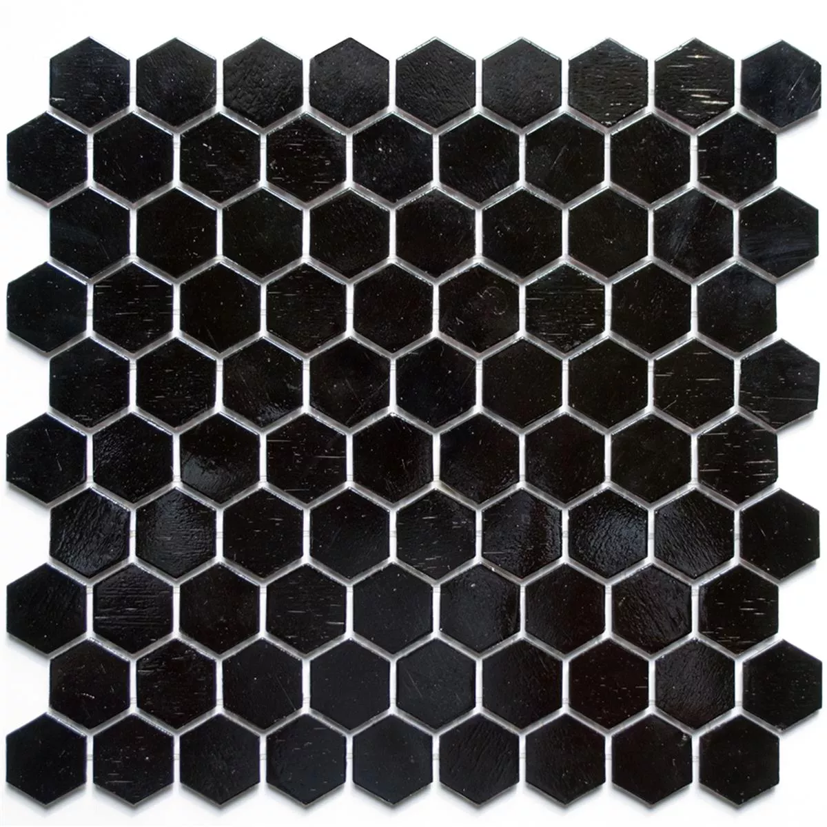 Glasmosaik Fliesen Trend-Vi Hexagonal 208 Schwarz