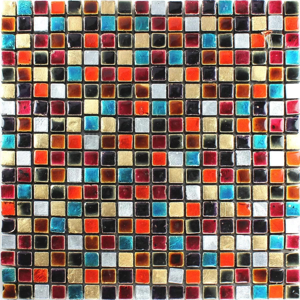 Plăci De Mozaic Sticlă Colorat Mix 15x15x8mm