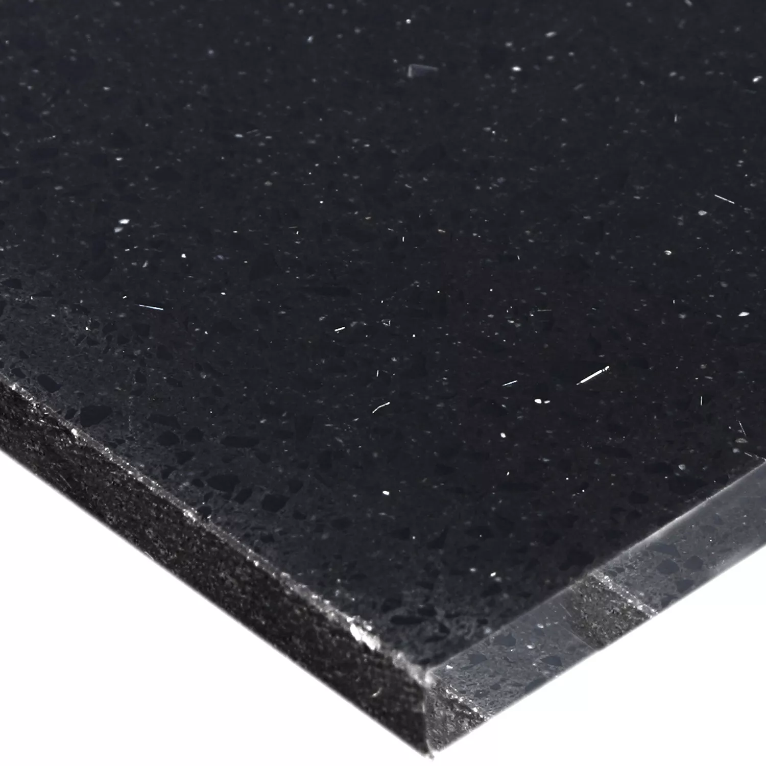Sample Floor Tiles Quartz Composite Black 30x30cm