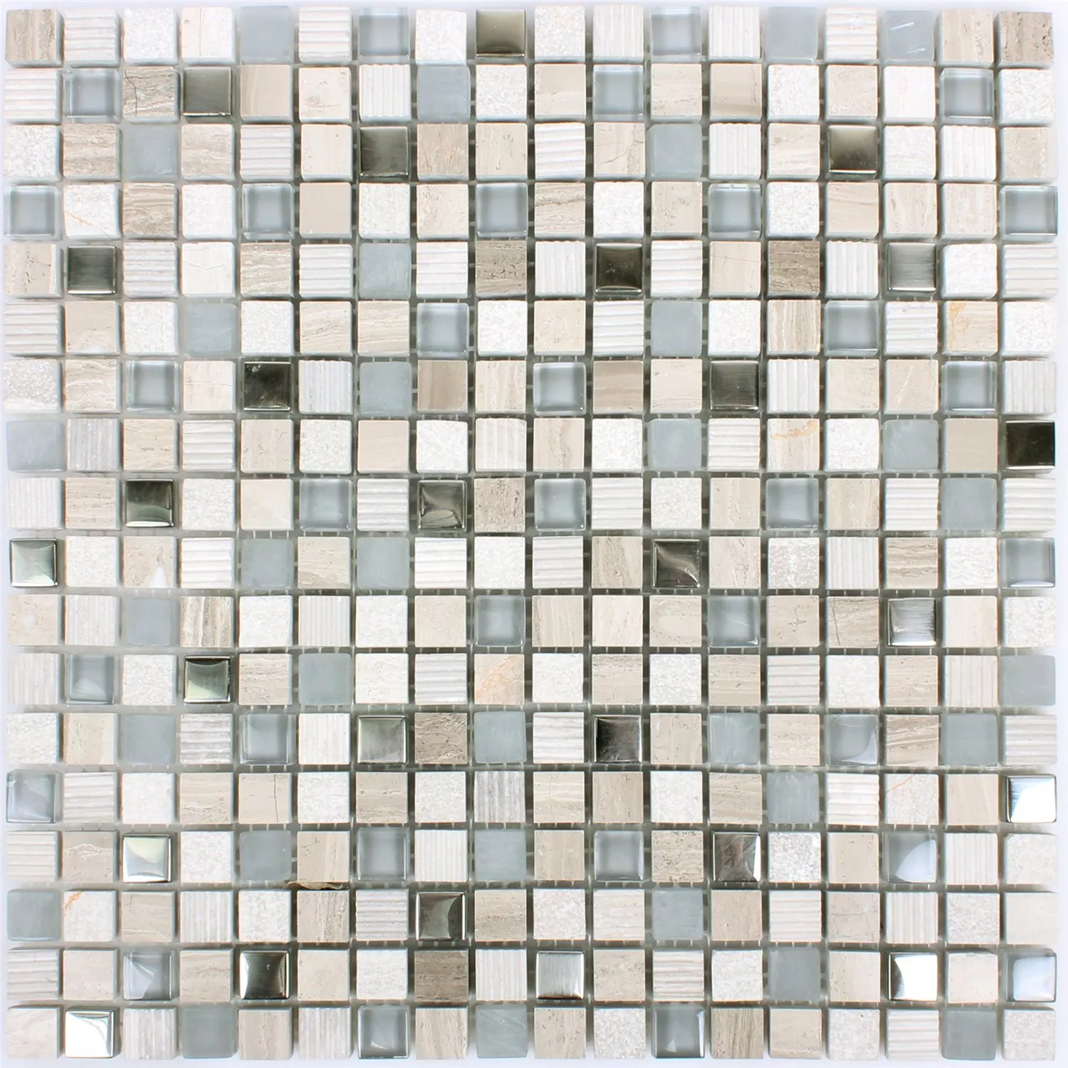 Mosaik Venzona Ljusgrå Silver
