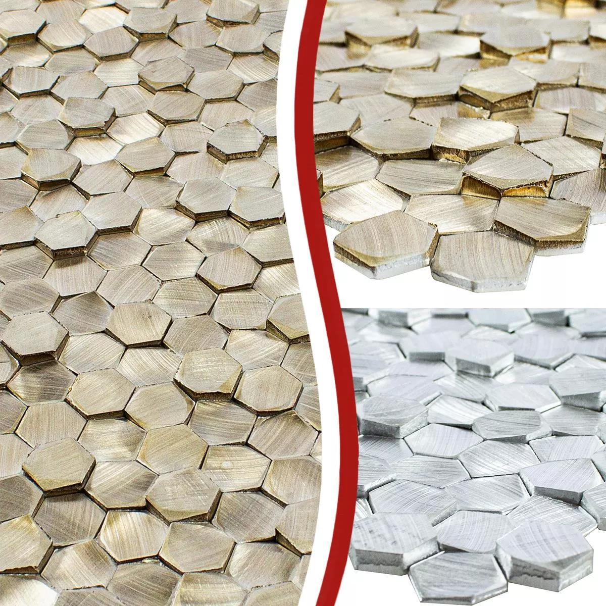 Aluminium Métal Mosaïque Carrelage McAllen