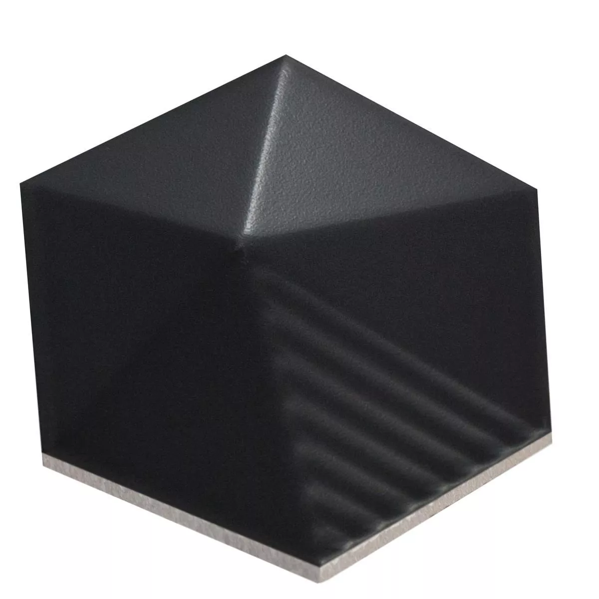 Πλακάκια Tοίχου Rockford 3D Εξάγωνο 12,4x10,7cm Μαύρος Παγωμένος