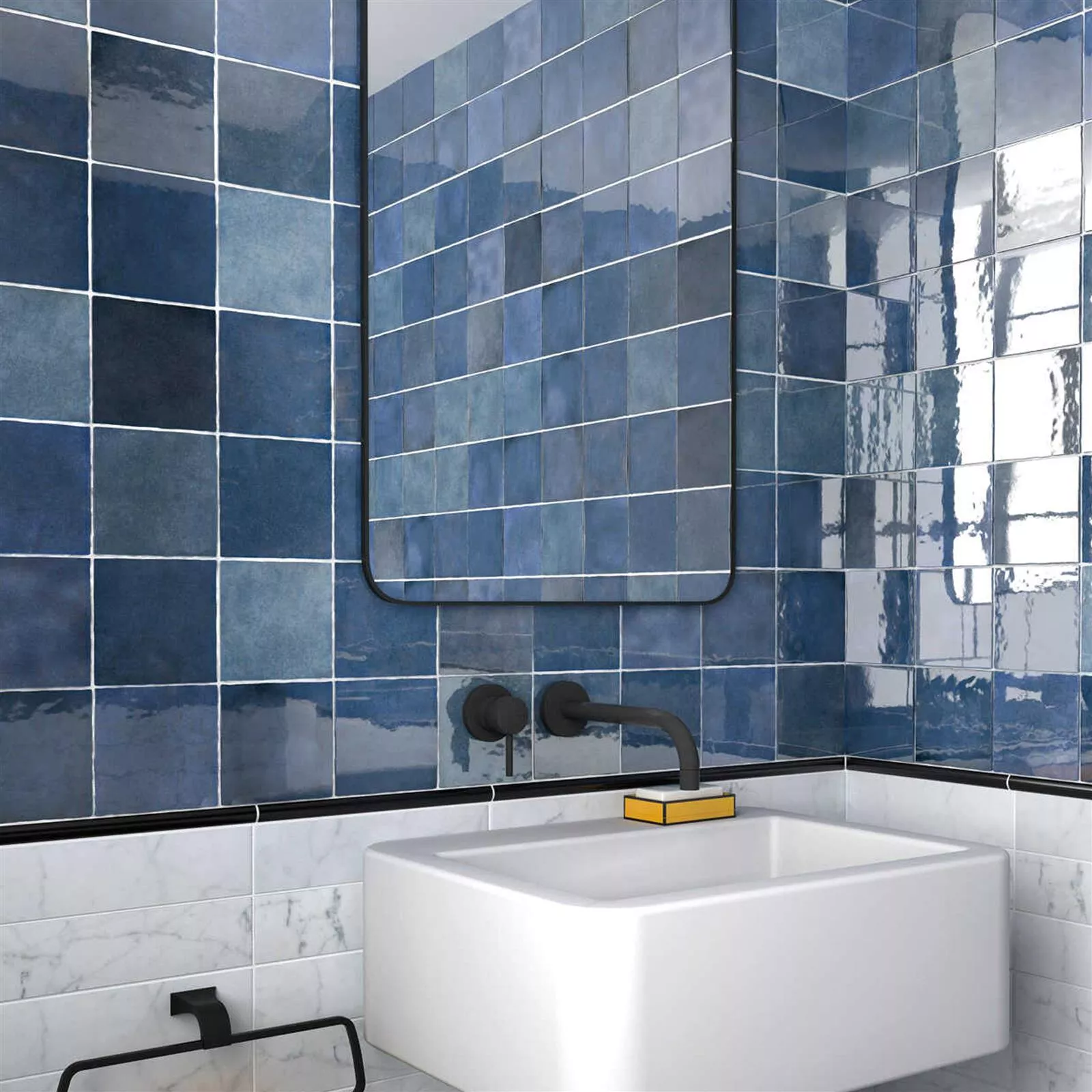 Sample Wall Tiles Concord Wave Optics Blue 13,2x13,2cm