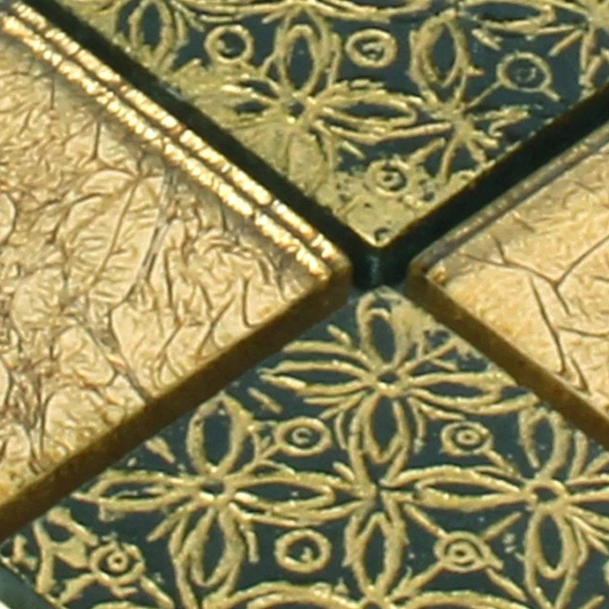 Próbka Mozaika Szkło Kamień Naturalny Friesia Złoto