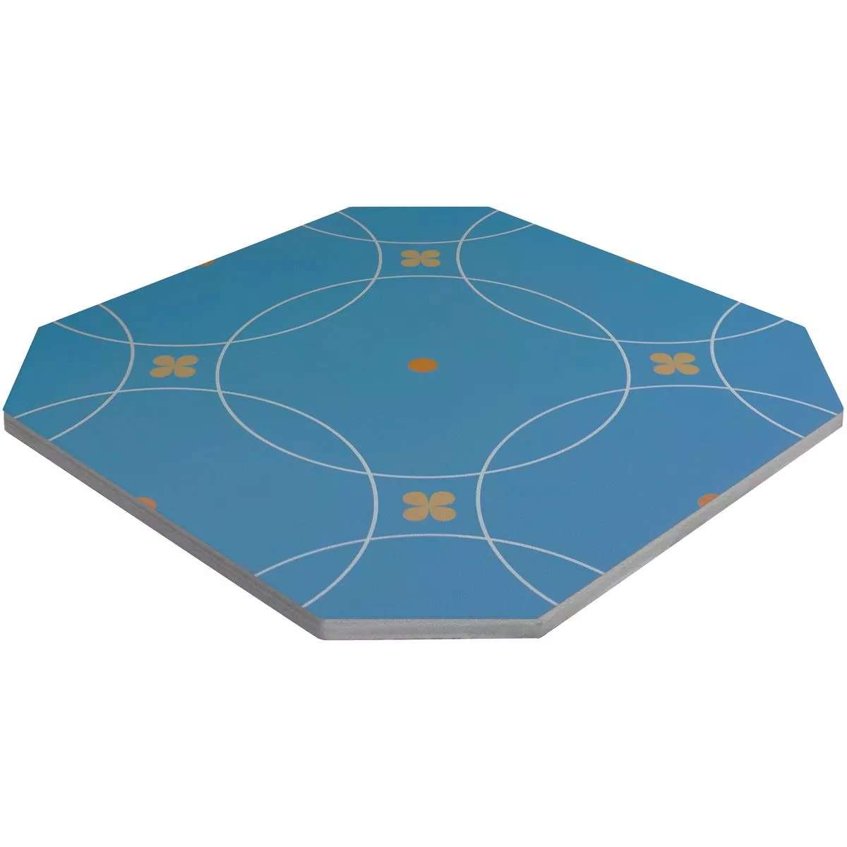 Πρότυπο από Πορσελάνινα Σκεύη Πλακάκια Genexia Decor Μπλε Οκτάγωνο 20x20cm